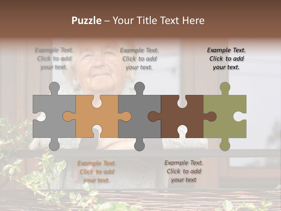 Grandmother Waist Up Retire PowerPoint Template