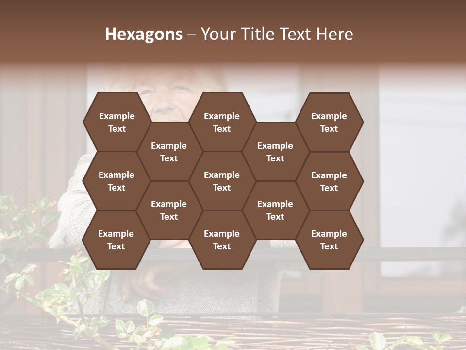 Grandmother Waist Up Retire PowerPoint Template