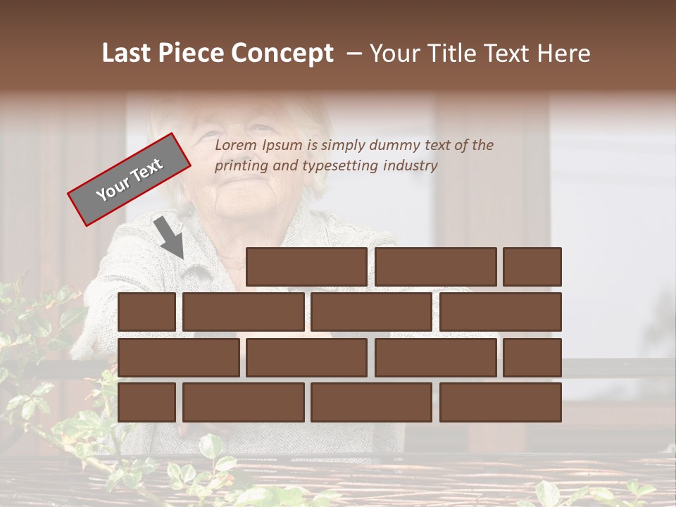 Grandmother Waist Up Retire PowerPoint Template