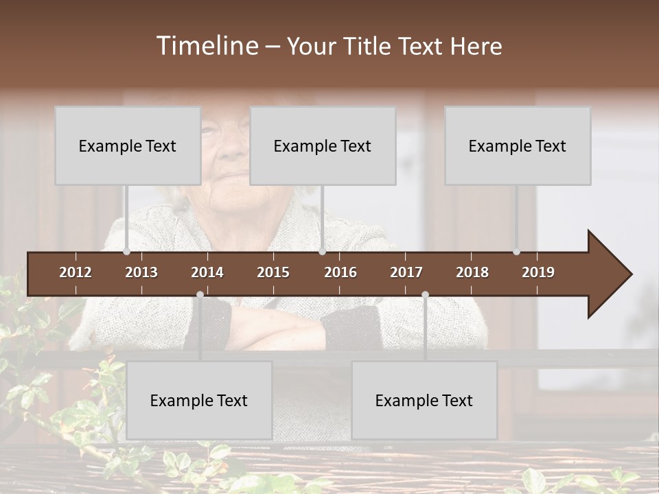 Grandmother Waist Up Retire PowerPoint Template