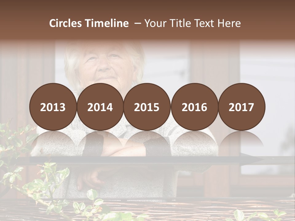 Grandmother Waist Up Retire PowerPoint Template