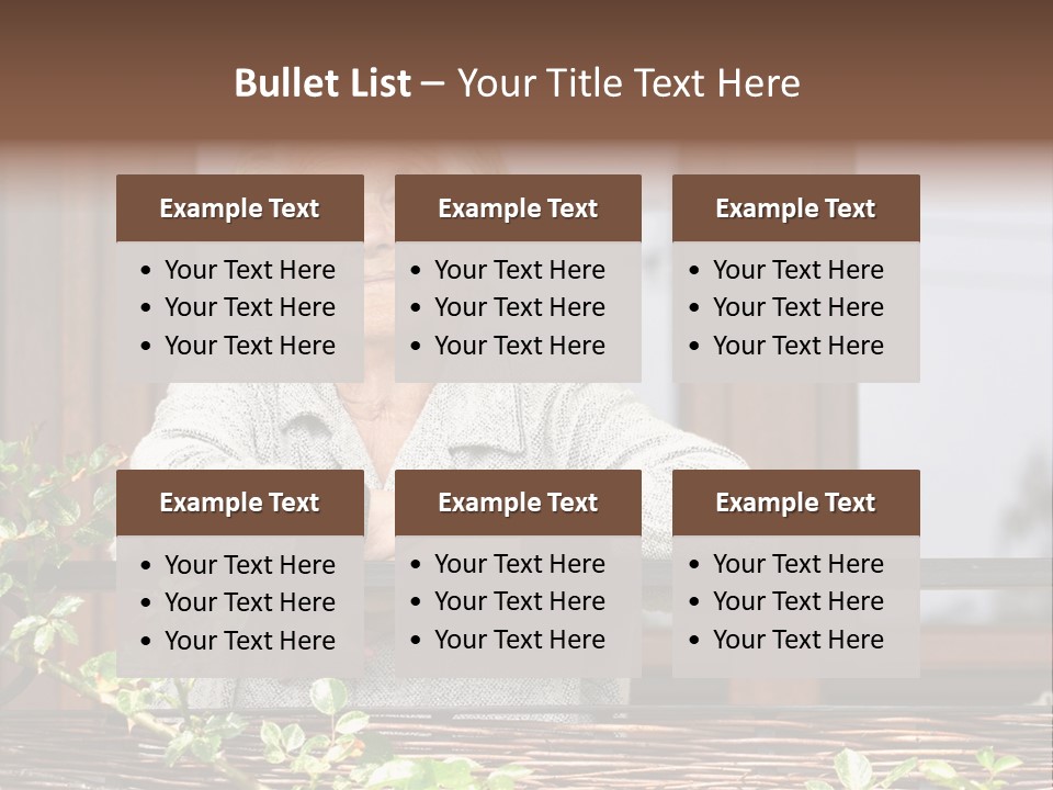 Grandmother Waist Up Retire PowerPoint Template