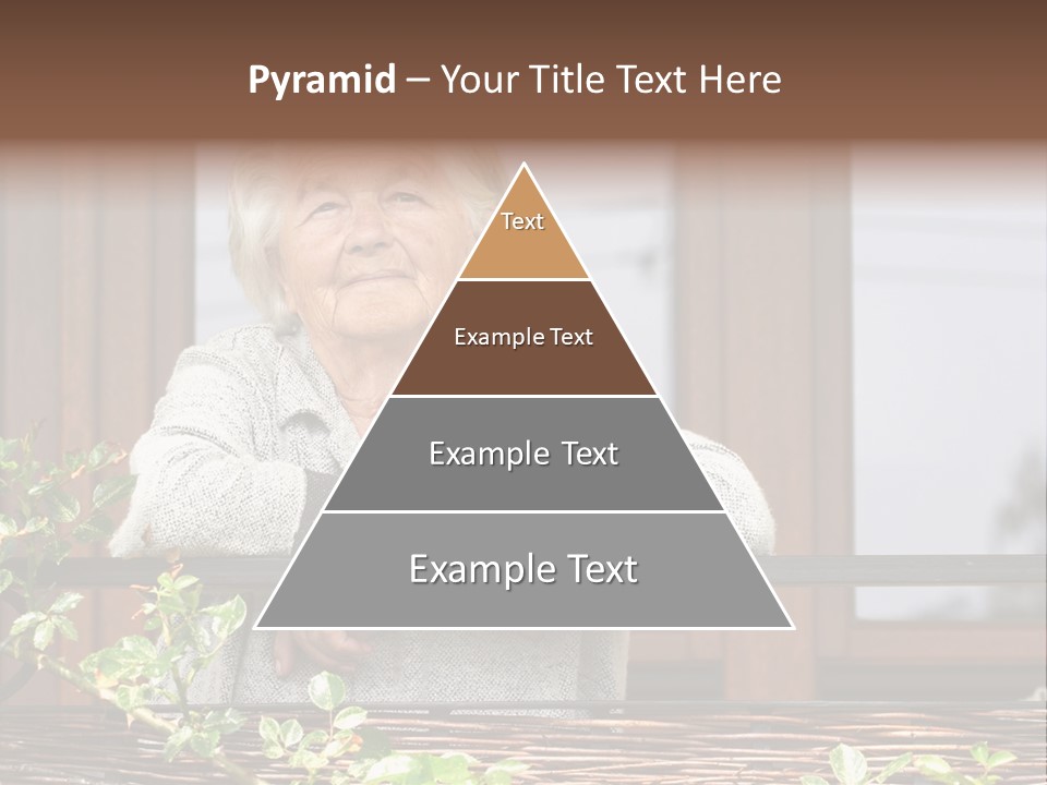 Grandmother Waist Up Retire PowerPoint Template