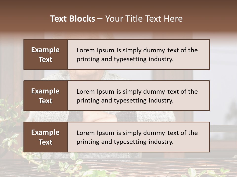 Grandmother Waist Up Retire PowerPoint Template