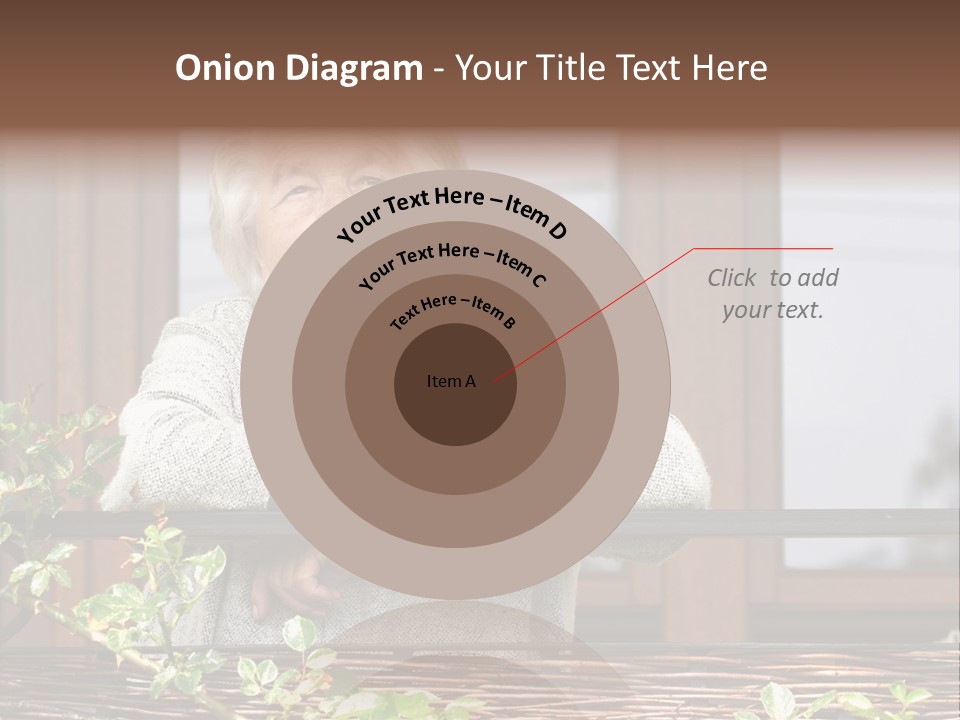 Grandmother Waist Up Retire PowerPoint Template