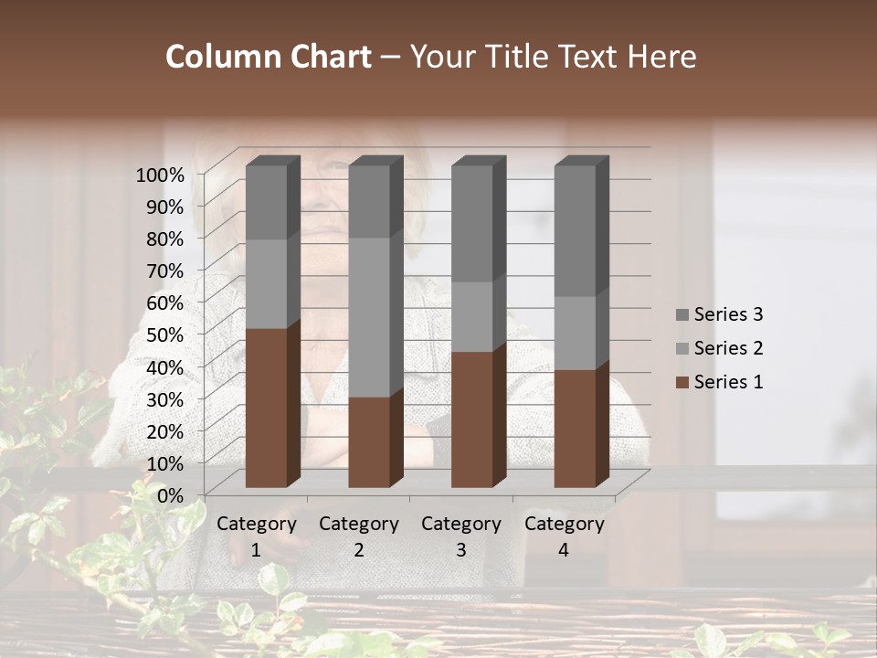 Grandmother Waist Up Retire PowerPoint Template