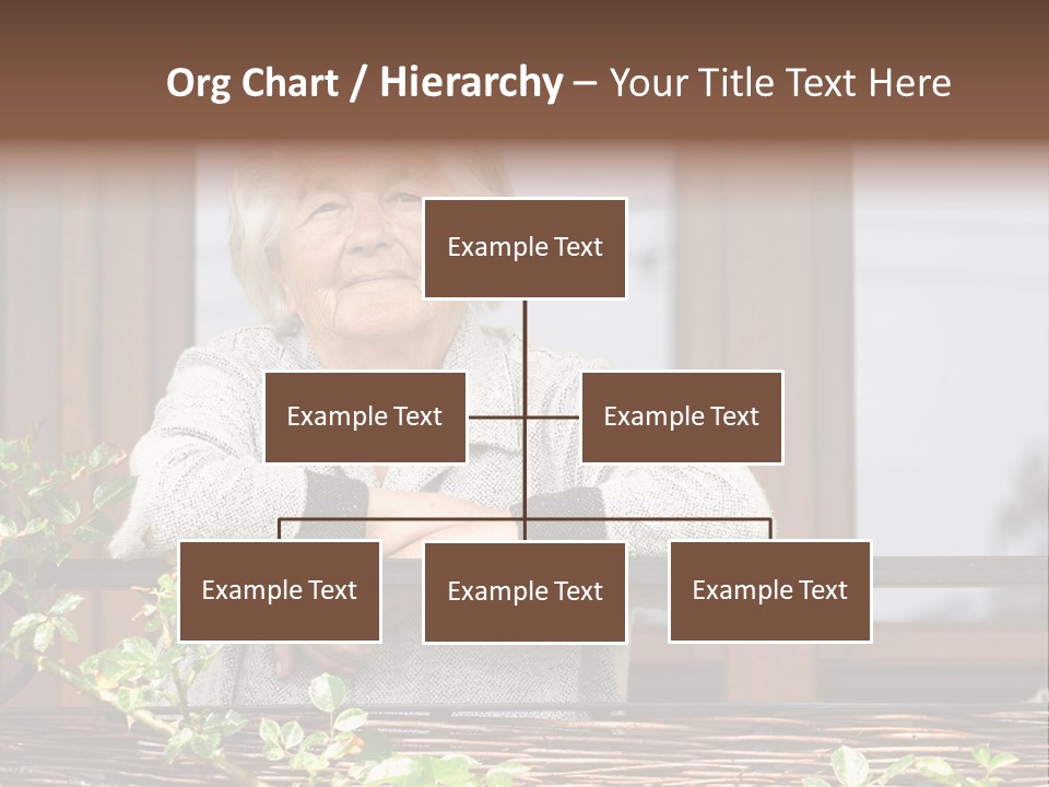 Grandmother Waist Up Retire PowerPoint Template