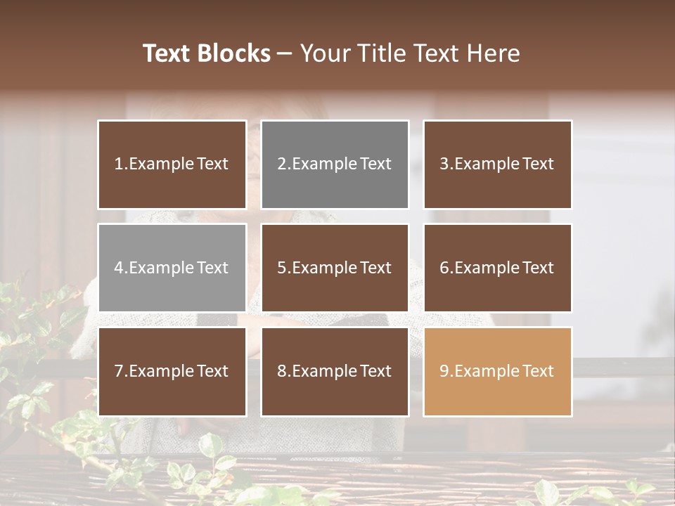 Grandmother Waist Up Retire PowerPoint Template