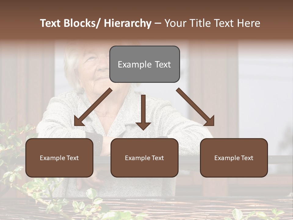 Grandmother Waist Up Retire PowerPoint Template