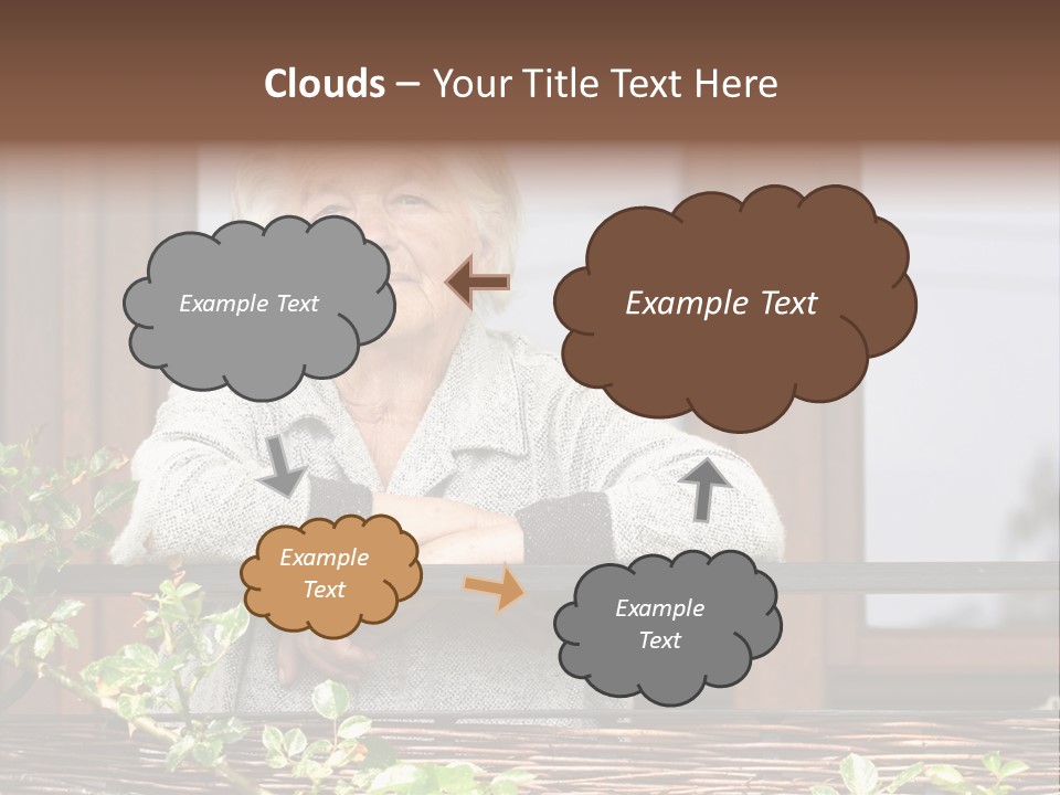 Grandmother Waist Up Retire PowerPoint Template