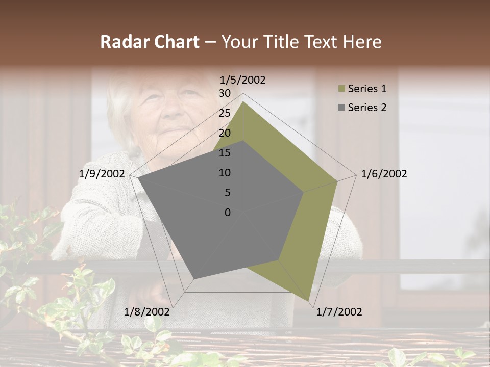 Grandmother Waist Up Retire PowerPoint Template