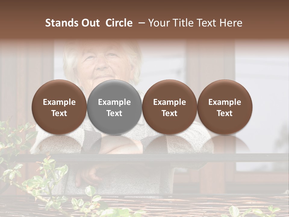 Grandmother Waist Up Retire PowerPoint Template