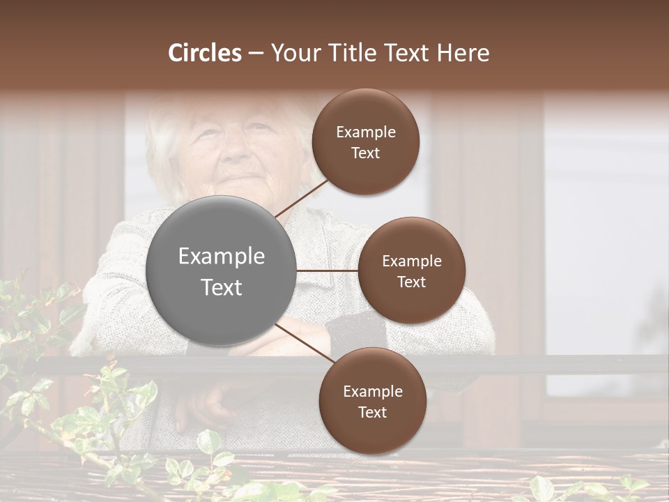 Grandmother Waist Up Retire PowerPoint Template