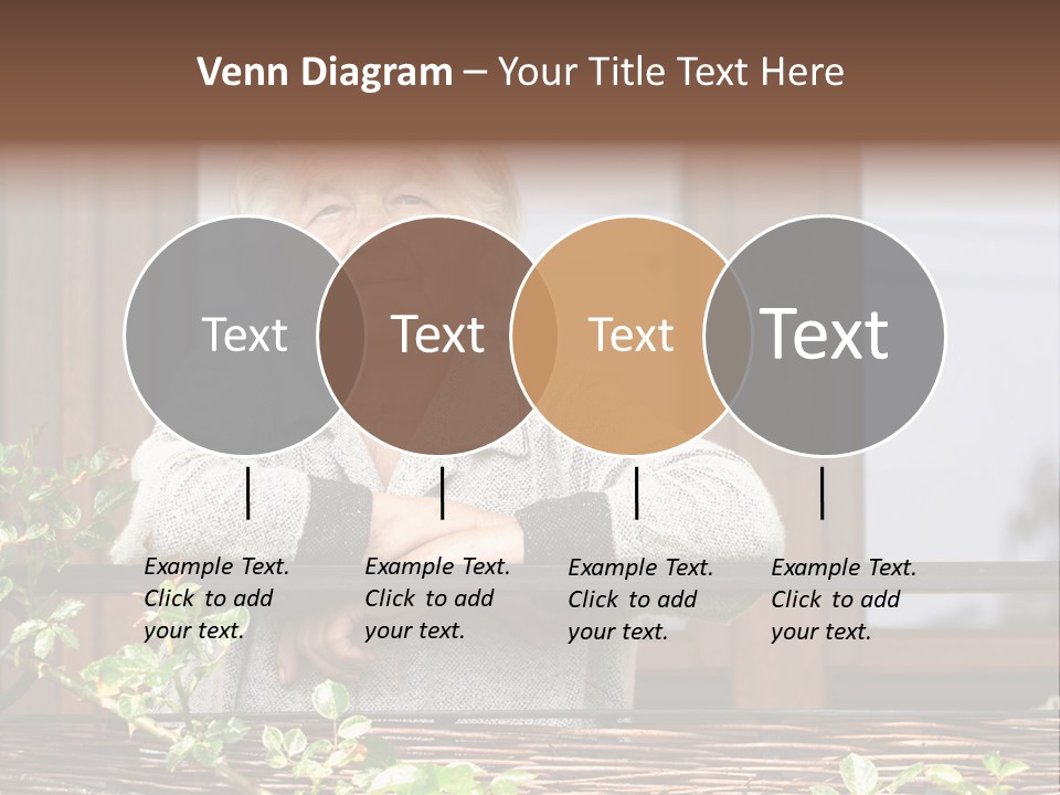 Grandmother Waist Up Retire PowerPoint Template