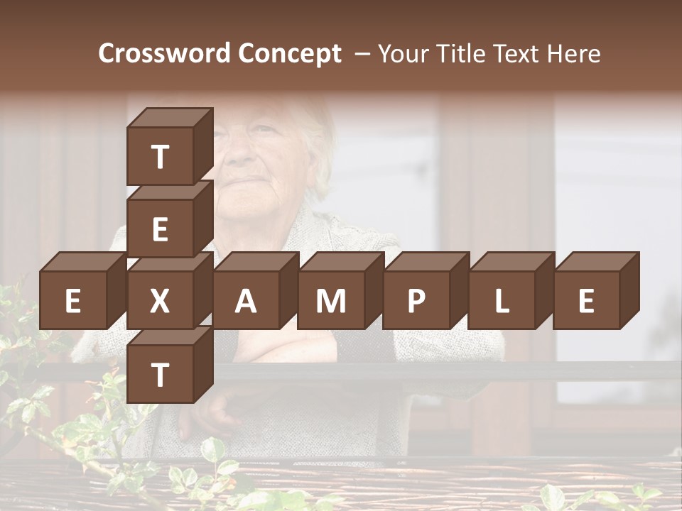 Grandmother Waist Up Retire PowerPoint Template