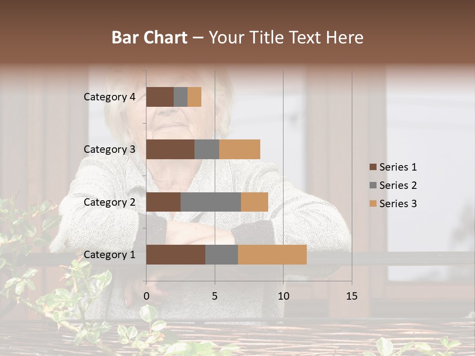 Grandmother Waist Up Retire PowerPoint Template