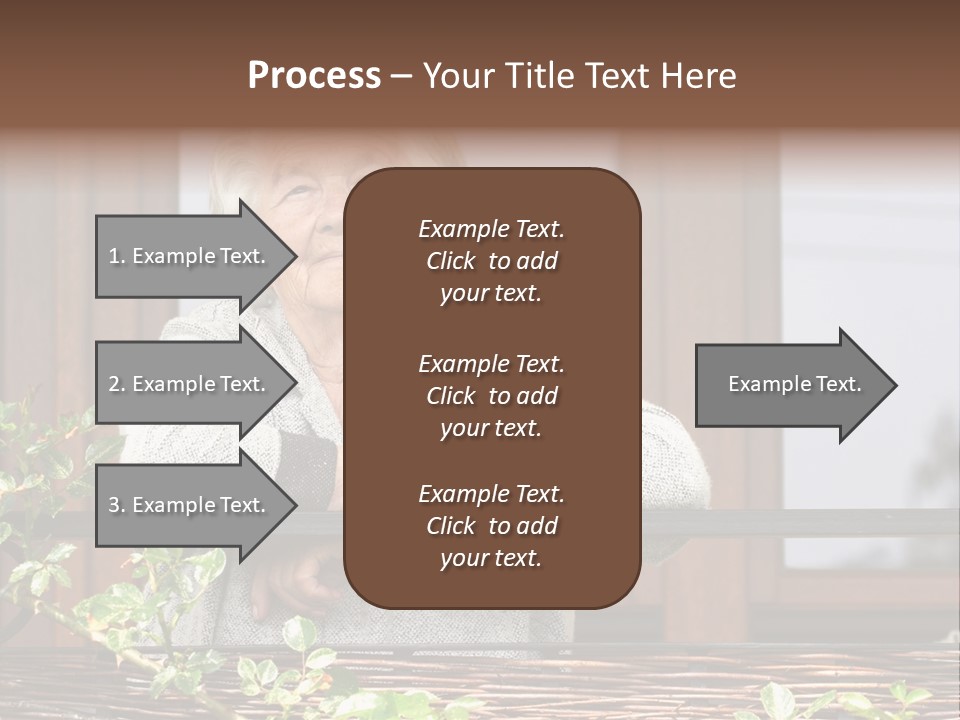 Grandmother Waist Up Retire PowerPoint Template