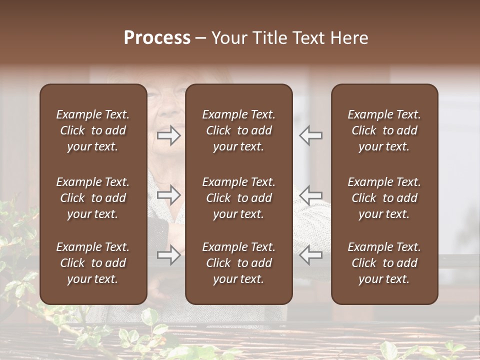 Grandmother Waist Up Retire PowerPoint Template