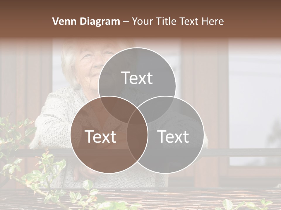 Grandmother Waist Up Retire PowerPoint Template