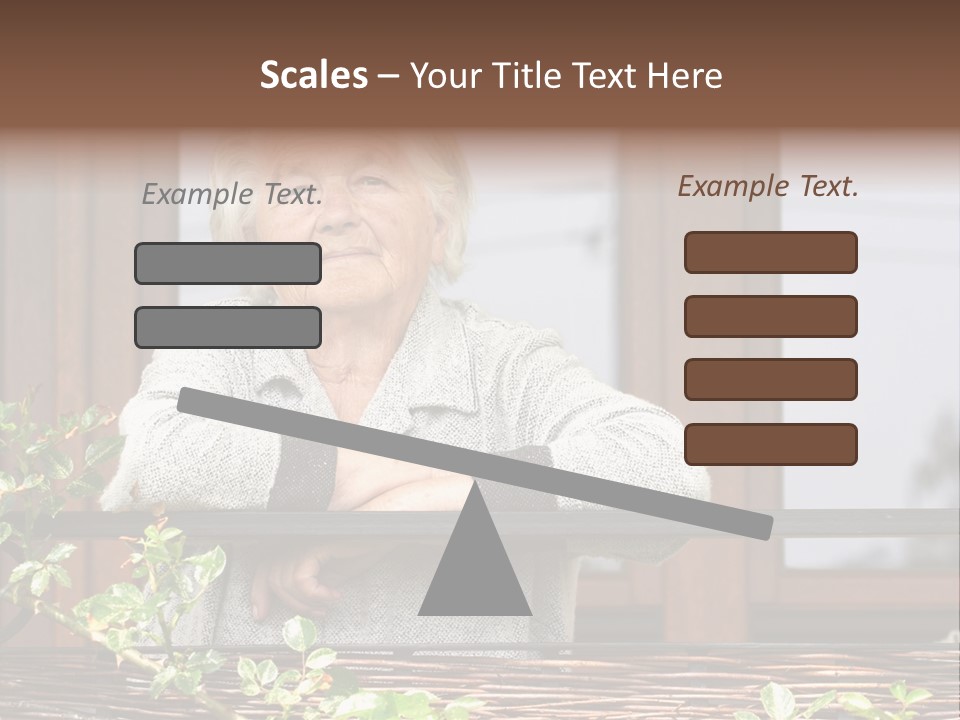 Grandmother Waist Up Retire PowerPoint Template