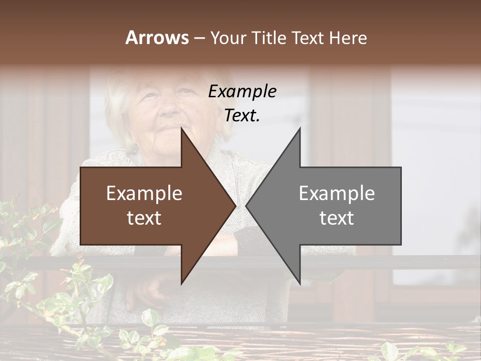 Grandmother Waist Up Retire PowerPoint Template