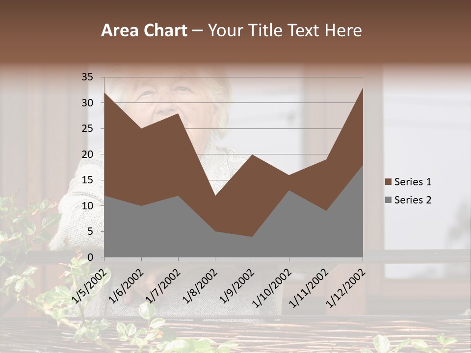 Grandmother Waist Up Retire PowerPoint Template