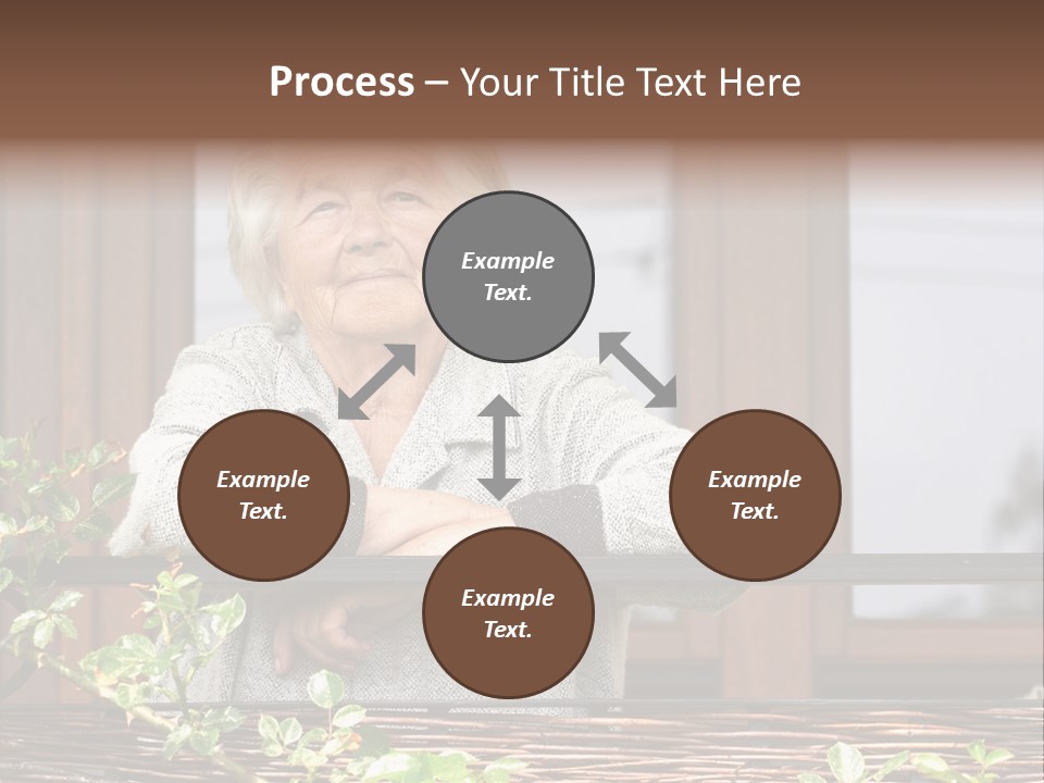 Grandmother Waist Up Retire PowerPoint Template