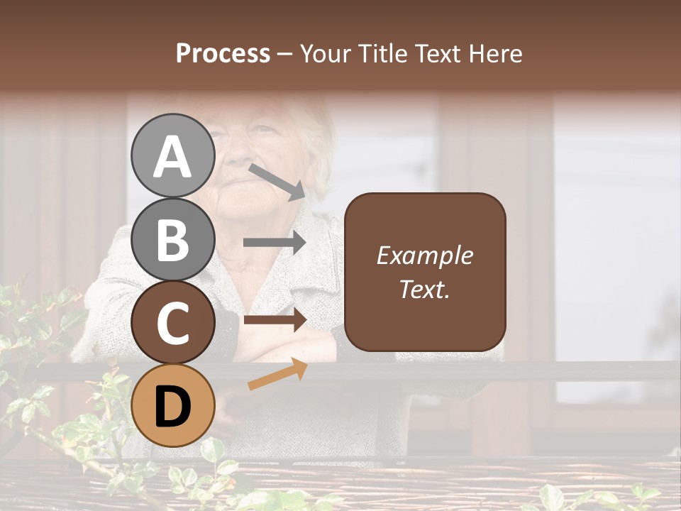 Grandmother Waist Up Retire PowerPoint Template
