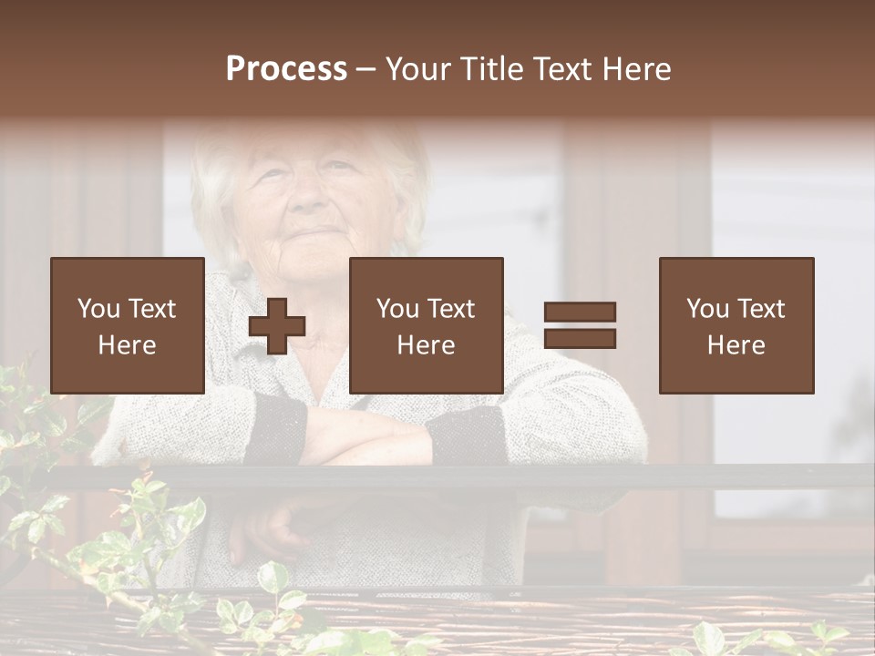 Grandmother Waist Up Retire PowerPoint Template