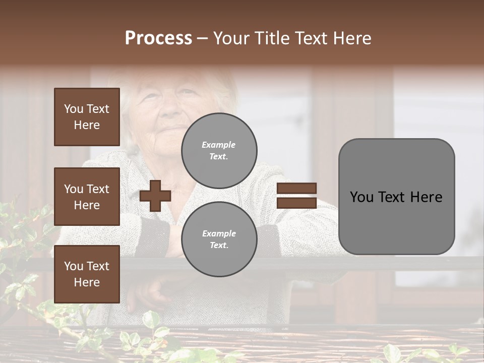 Grandmother Waist Up Retire PowerPoint Template