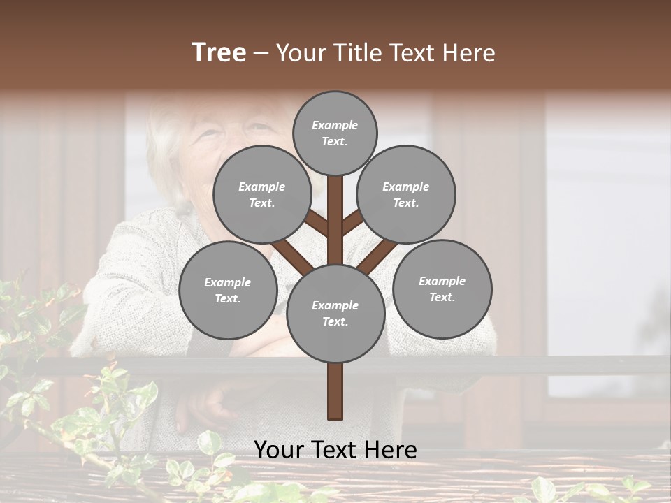 Grandmother Waist Up Retire PowerPoint Template