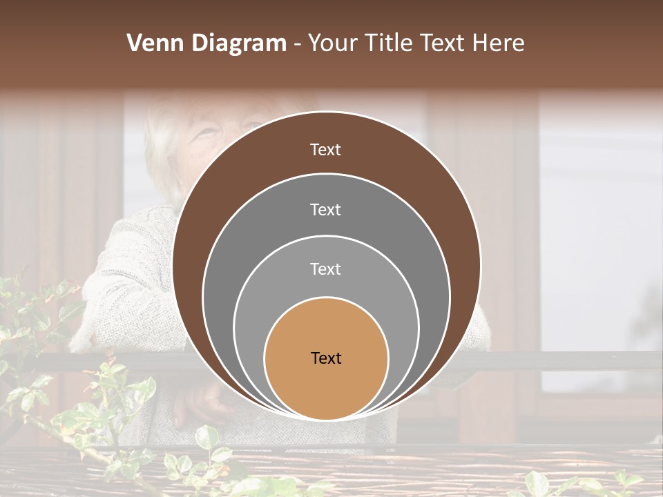 Grandmother Waist Up Retire PowerPoint Template