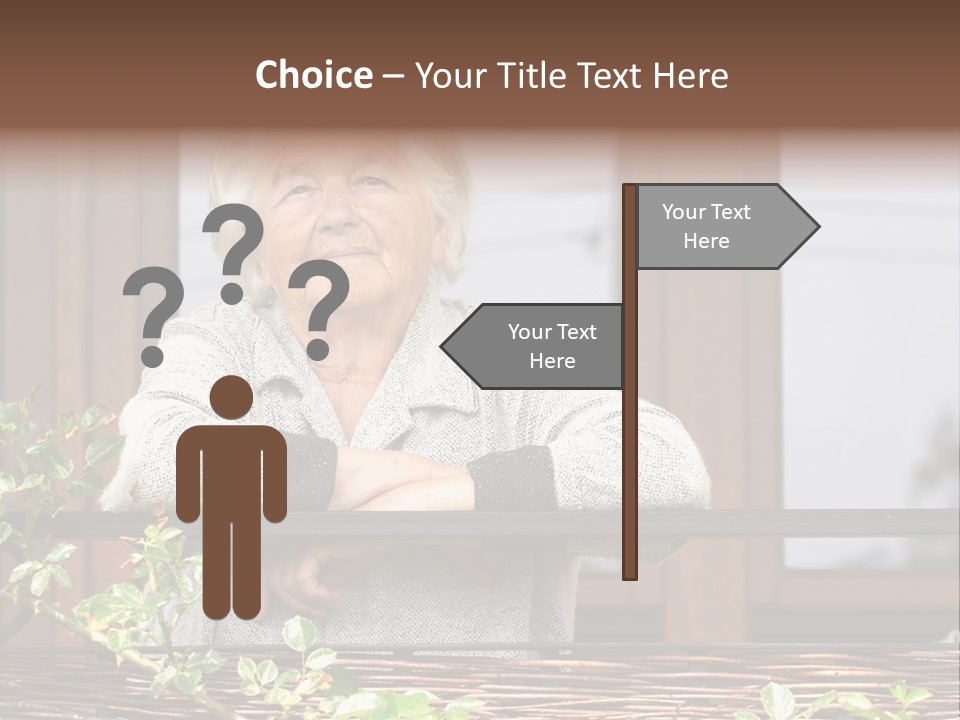 Grandmother Waist Up Retire PowerPoint Template