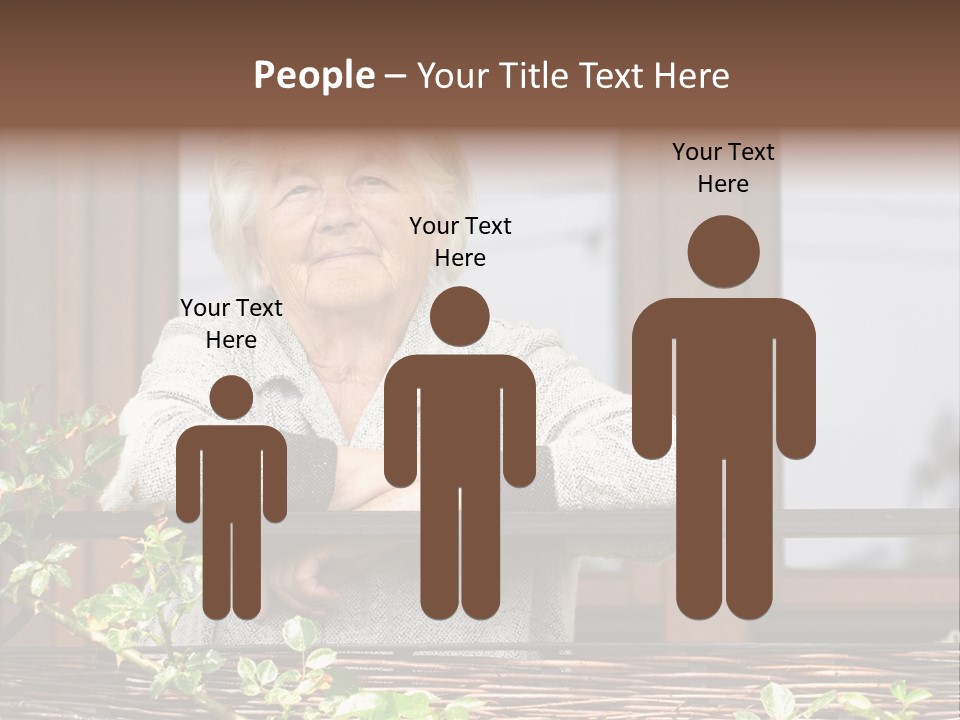 Grandmother Waist Up Retire PowerPoint Template