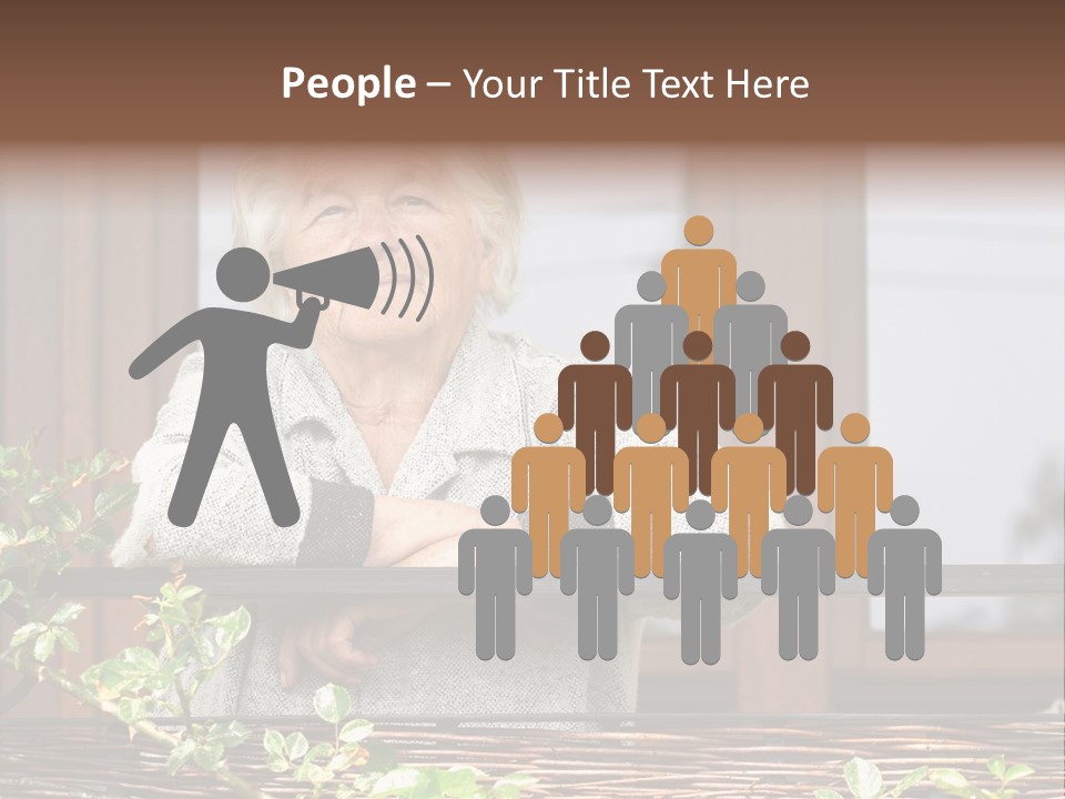 Grandmother Waist Up Retire PowerPoint Template