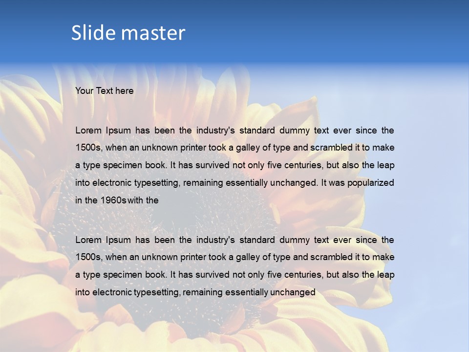 Nugget Petal Sunflower PowerPoint Template