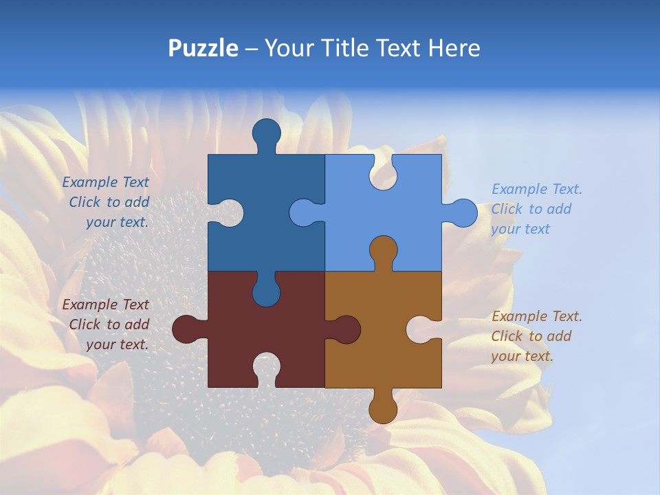 Nugget Petal Sunflower PowerPoint Template