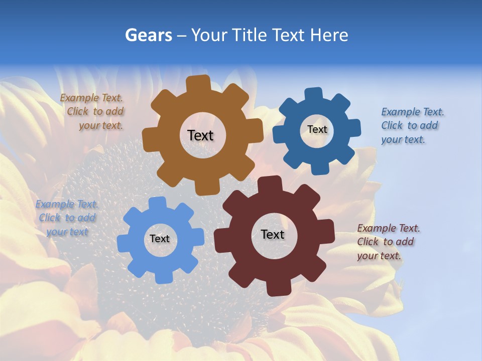 Nugget Petal Sunflower PowerPoint Template