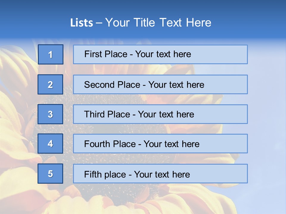 Nugget Petal Sunflower PowerPoint Template