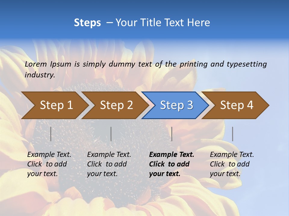 Nugget Petal Sunflower PowerPoint Template