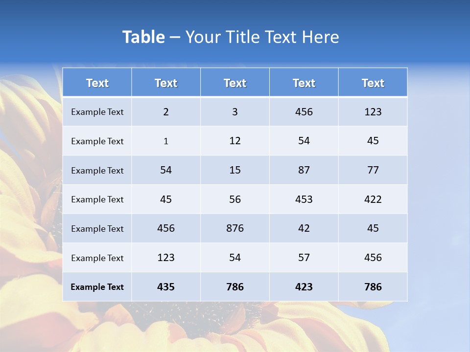 Nugget Petal Sunflower PowerPoint Template
