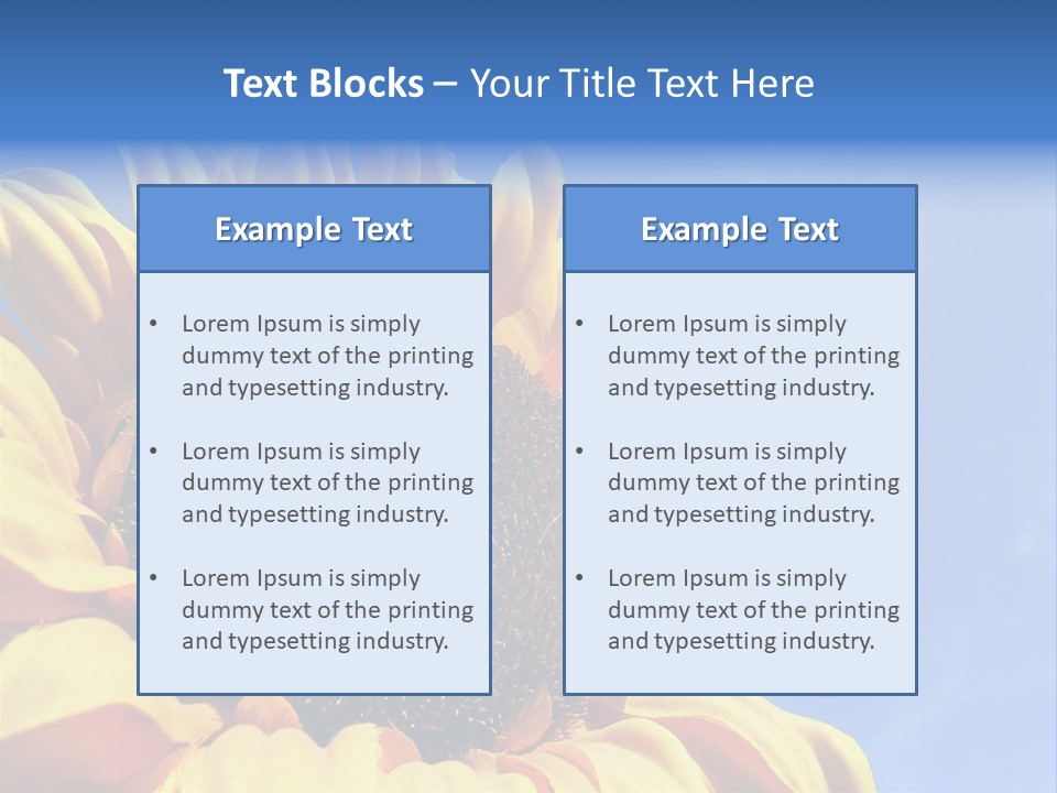Nugget Petal Sunflower PowerPoint Template