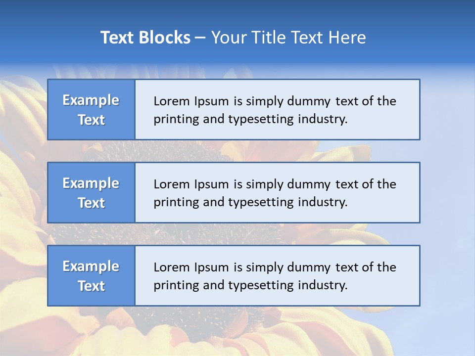 Nugget Petal Sunflower PowerPoint Template