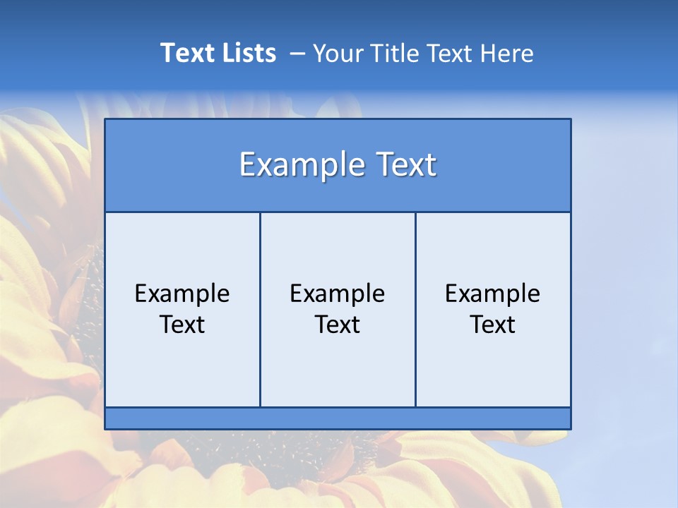 Nugget Petal Sunflower PowerPoint Template
