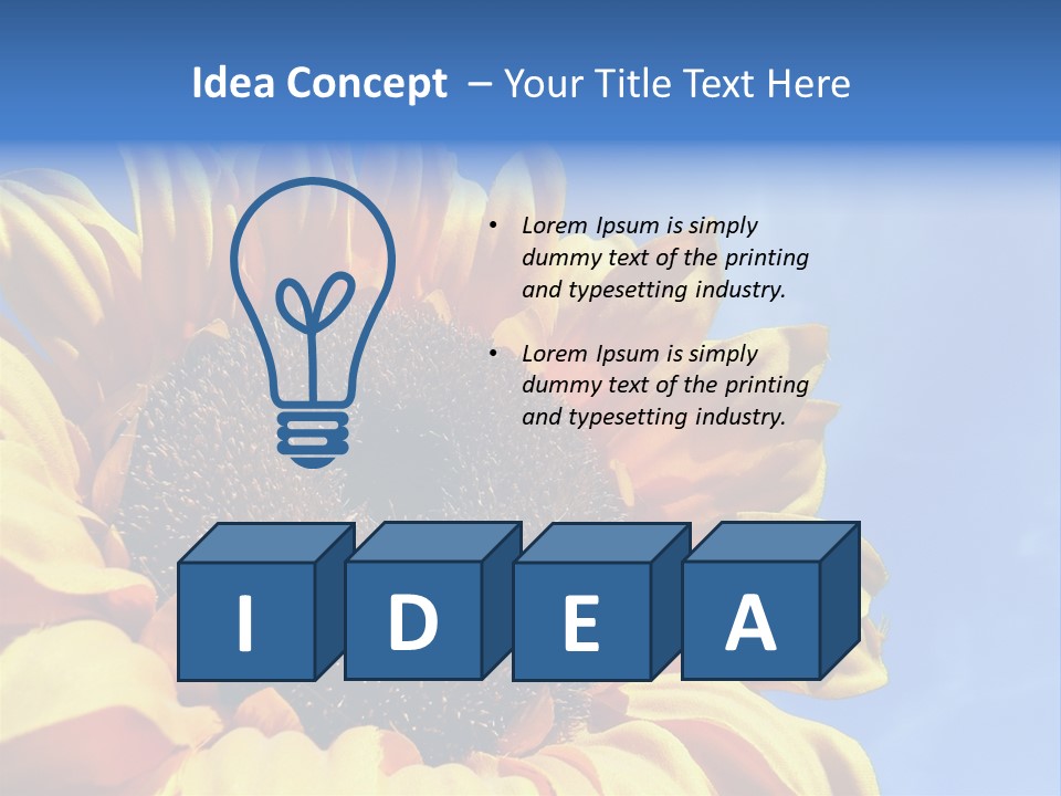Nugget Petal Sunflower PowerPoint Template