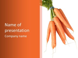 Agricultural Ingredients Orange PowerPoint Template