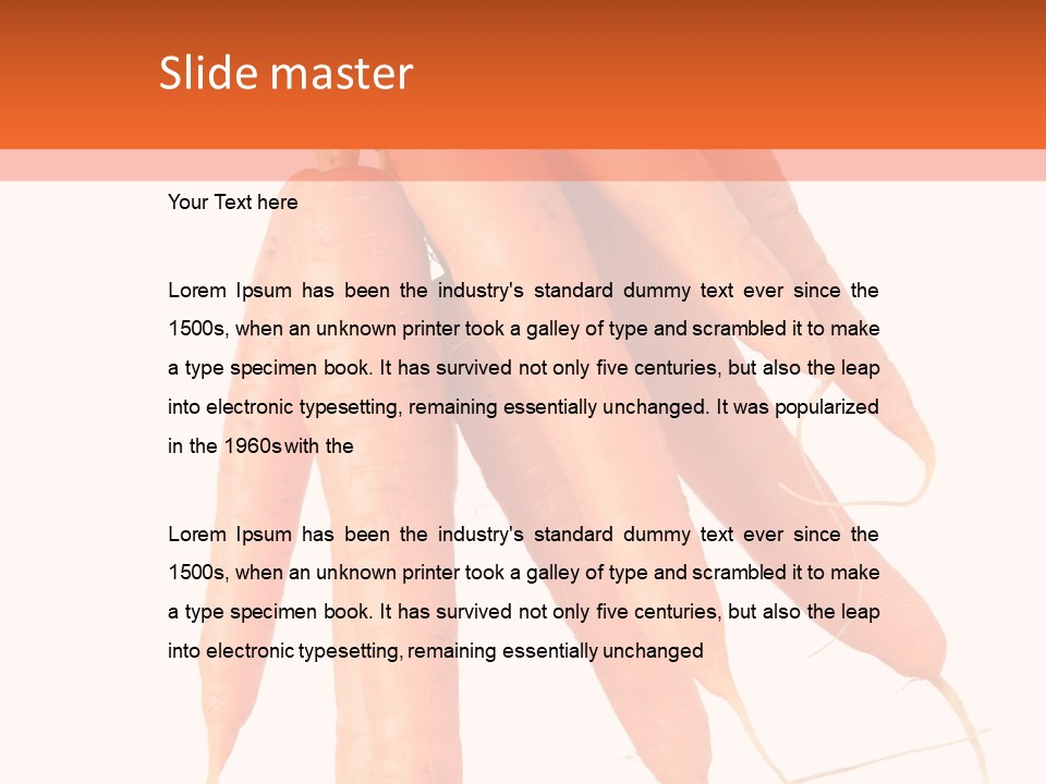 Agricultural Ingredients Orange PowerPoint Template