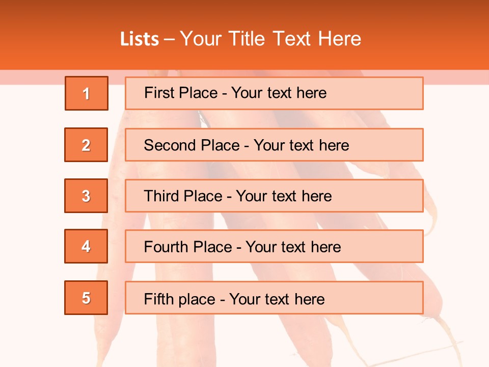 Agricultural Ingredients Orange PowerPoint Template