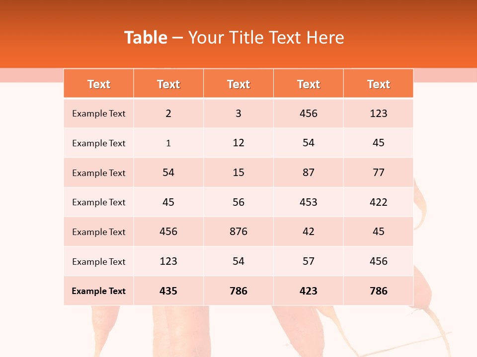 Agricultural Ingredients Orange PowerPoint Template
