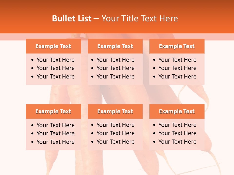 Agricultural Ingredients Orange PowerPoint Template